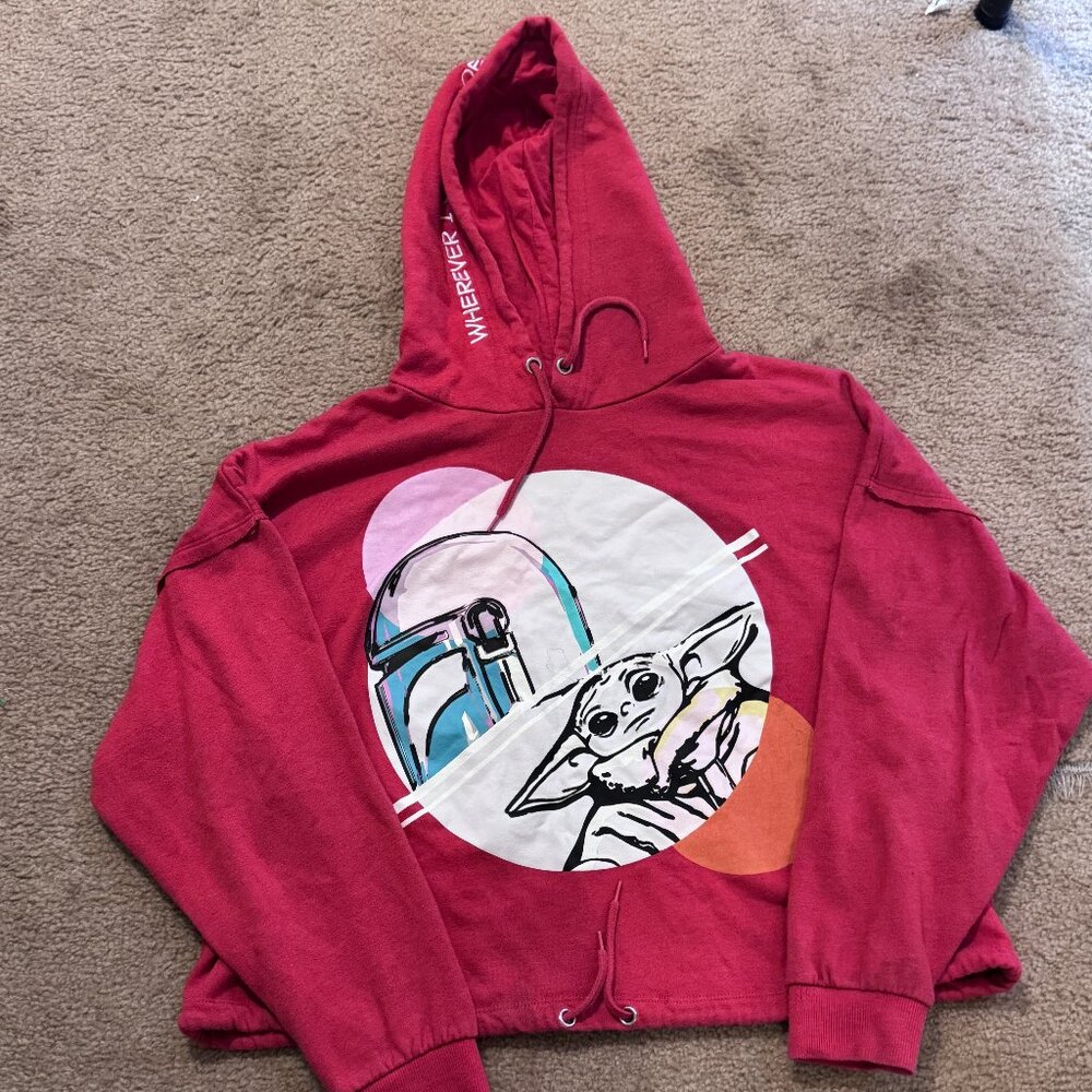 Sweatshirt-Red-M-Grogu Baby Yoda